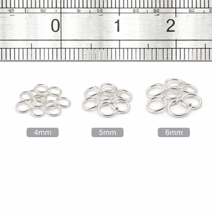 925 Sterling Silver Open Jump <b>Rings</b>-14K & 18K Gold Plated 3mm 6mm 8mm Sizes Jewellery Finding - Product Image 3