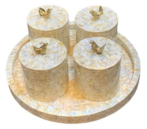 Handmade Acrylic Box with new Design & mother of Pearl Inlay <b>jar</b> set Premium Gift Packaging for Ramadan and Eid Celebrations - Product Image 4