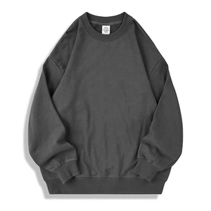 Sweat à capuche surdimensionné Automne Couleur unie Brodé Street Wear PULLOVER Style Coton Polaire Tricoté Imprimé - Product Image 1