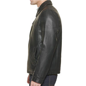 Veste en cuir de haute qualité, logo personnalisé, veste en cuir, vêtements de mode, veste en cuir pour hommes - Product Image 3