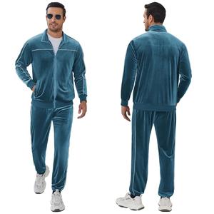 Ensembles de survêtements de jogging en velours pour hommes Tenue de sport printemps-automne Vêtements de sport Survêtements pour hommes - Product Image 1