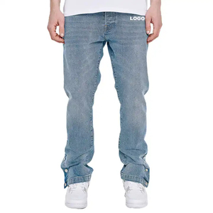 Jeans en denim de coupe décontractée fabriqués avec un matériau en coton durable, doux au toucher et confort au quotidien, nouveau design unisexe - Product Image 2