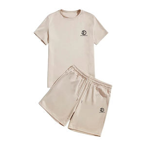 Streetwear de sport avec broderie imprimée, ensemble short 2 pièces personnalisé de haute qualité à la mode, service OEM, séchage rapide - Product Image 4