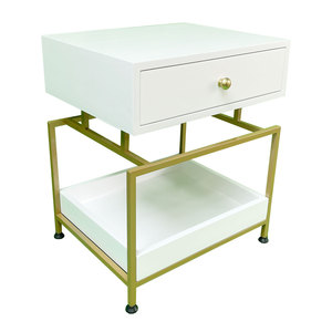 ตู้ข้างเตียงสไตล์ร่วมสมัย CODY โครงเหล็กและไม้ยางพารา รุ่น TDG68040 - Product Image 1