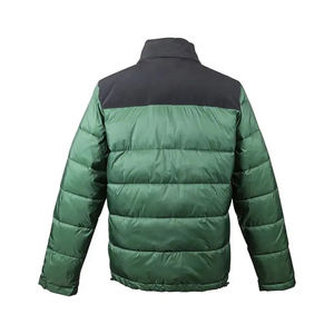 OEM Custom Design <b>Men's</b> Long Winter Puffer <b>Jacket</b> Casual Style Stand Collar Zipper Waterproof Coating High Street Plain Dyed - Product Image 2