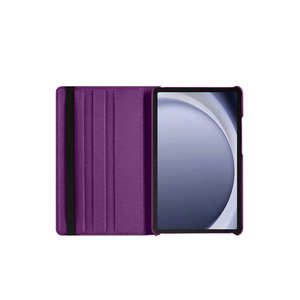 Étui en cuir rotatif Netzy pour Samsung Galaxy Tab A9 Plus SAF360 compatible 11 pouces, matériau en silicone rouge pour le mode veille - Product Image 4