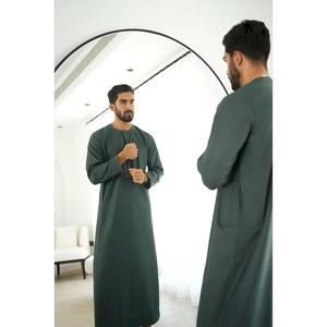 ชุดเดรสมุสลิมสีล้วนสำหรับผู้ชายชุดเดรสมุสลิมมุสลิม - Product Image 2
