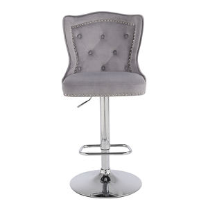 Grosir kursi Bar beludru Sarapan Modern Nordic, kursi restoran bar kopi dengan desain cantik - Product Image 2