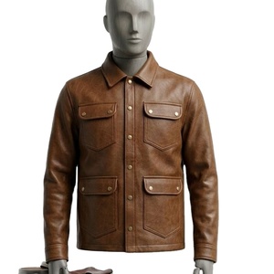 Premium Genuine <b>Leather</b> Winter Casual <b>Jackets</b> for <b>Men</b> Comfortable Durable <b>Men</b> <b>Leather</b> <b>Jacket</b> - Product Image 5