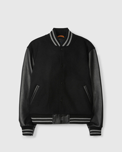 Veste universitaire de baseball d'hiver personnalisée pour hommes, manches en cuir véritable, corps en laine, chenille, logo brodé, veste Letterman - Product Image 5