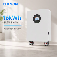 Batterie solaire hybride/hors réseau Tianon 10 kWh 200 Ah IP21 à montage en rack LiFePO4 pour stockage résidentiel en villa