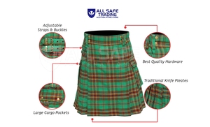 Falda escocesa de alta calidad para hombres, Highland falda escocesa de juegos, falda de tartán ajustable fácil para competición de música Cultural, ropa europea - Product Image 2