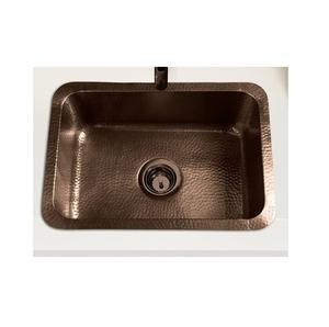 Évier de cuisine en cuivre martelé fait à la main, cuivre massif, évier rectangulaire à cuve unique, fabrication artisanale, évier de cuisine en cuivre martelé, usine. - Product Image 1