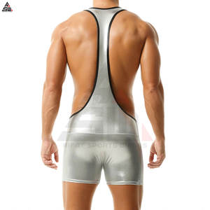 Ventes chaudes, haute qualité, sur mesure, décontracté, tricoté, 100% coton, unisexe, justaucorps de lutte, conception OEM, sublimé - Product Image 4