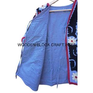 เสื้อแจ็คเก็ตฤดูหนาวผ้าฝ้ายแท้ 100% ลายปักดอกไม้ ทนทาน ระบายอากาศได้ดี เป็นมิตรกับสิ่งแวดล้อม ซับในหนา คอวี ถอดออกได้ - Product Image 5