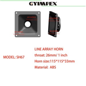 Haut-parleur de pointe en plastique 115*115*33mm pour système Line Array, vente en gros - Product Image 2