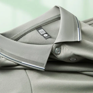 เสื้อโปโลผ้าถักระบายอากาศสไตล์เรียบง่ายเสื้อถักแบบลำลองพิมพ์ลายโลโก้ได้ตามต้องการ - Product Image 5