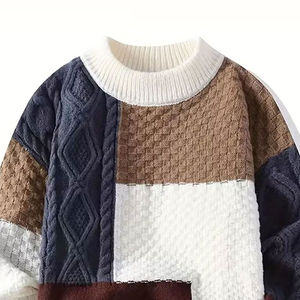 Pulls pour hommes de haute qualité, vêtements décontractés d'hiver avec logo sur le devant, mélange laine/coton anti-rétrécissement pour une utilisation en extérieur - Product Image 6