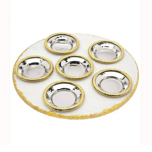 Plateau de table fantaisie, couleur argent, mini bols, design pour plateau de service, plateau de nourriture créatif, meilleur prix de vente incroyable - Product Image 1