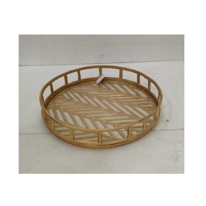 Bandeja rectangular de madera de Acacia sólida para desayuno, bandeja para Hotel, restaurante, Juego de 2, precio al por mayor - Product Image 2