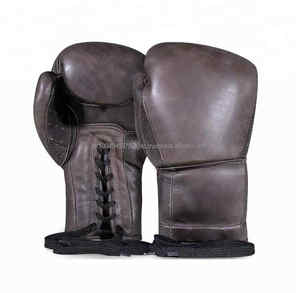 Waseem Impex Gants de boxe professionnels en cuir de vachette de haute qualité Équipement de MMA élégant de 10oz avec équipement de combat d'entraînement au poignet lacé - Product Image 1