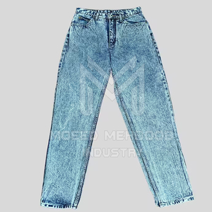 Servicio OEM al por mayor mejor diseño lavado ácido Flare sudor pantalón ligero color sólido cintura media patrón recto - Product Image 1