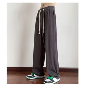 Pantalon ample à jambes larges pour hommes 2025 Style coréen décontracté OEM Service tendance surdimensionné tricot pour tous les jours Relax Fit - Product Image 1