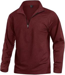 Pull demi-zip de sport pour hommes de qualité supérieure 220 GSM mélange de coton doux séchage rapide vêtements de sport athlétiques légers impression de Logo personnalisé - Product Image 4