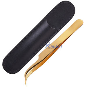 Vente en gros de pinces à cils personnalisées de haute qualité à pointe en fibre incurvée forte - Product Image 1