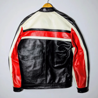 Veste de protection sportive en cuir véritable de style moto d'hiver avec logo imprimé en couleur personnalisée, certifiée CE, imperméable et coupe-vent