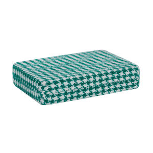 세련된 Houndstooth 패브릭 여행 보석 상자 거울과 미니 휴대용 반지 귀걸이 주최자 - Product Image 6