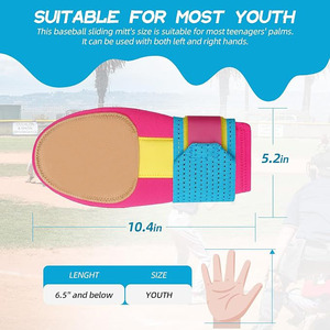 Logo personnalisé Mitaines de baseball pour jeunes et adultes avec protection de la main droite gauche Mitaines coulissantes en néoprène Mitaines au design personnalisé - Product Image 5