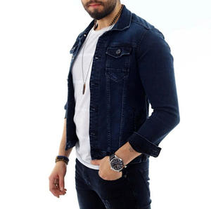 Winter Wears Thick Denim Coat Men's Denim Jacket Vintage Customized Logo Fabric Motorcycle Denim Jacket - Product Image 1