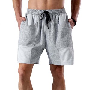 Short de fitness pour homme 100% coton, confortable et décontracté, coupe ample, grande taille, avec cordon de serrage pour l'été - Product Image 1