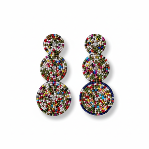 Wholesale Artisanal Beaded Earrings Headbands 100% Hand-<b>Stitched</b> Bead Statement <b>Jewelry</b> Custom Name Logo Women Adults - Product Image 3