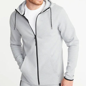 Sweat à capuche zippé décontracté pour homme, en molleton de coton, doux, chaud, coupe ample, fermeture éclair intégrale, logo personnalisé, OEM, ODM, marque privée, en gros - Product Image 5