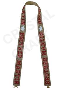 Custom Shape And Design Beaded <b>Purse</b> Strap Customized <b>White</b> Gold Seed Bead Bag Straps Customized Beaded Strap for Bags - Product Image 5