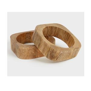Farmhouse and Vintage-Natural <b>Wood</b> <b>Napkin</b> <b>Rings</b> for Weddings and Dining - Product Image 3