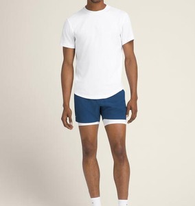 กางเกงขาสั้นผ้าย้อมสีพื้นผ้าโพลีเอสเตอร์ระบายอากาศได้ดีสำหรับเทนนิสแบบลำลองของผู้ชายมีลวดลายและสีตามสั่งโดยมีโลโก้ศิลปะ3D - Product Image 2