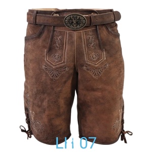 Lederhosen traditionnels bavarois pour hommes, personnalisés, coupe courte, pour l'Oktoberfest - Product Image 1