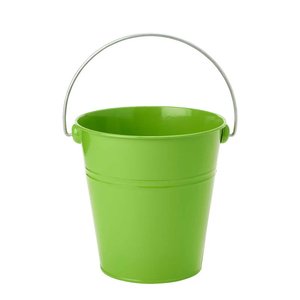 Cubos de cubo de metal Premium Maceta de flores multifuncional con asas Color amarillo para decoración del hogar y el jardín - Product Image 5