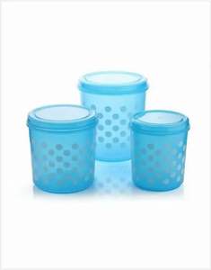 Contenedor de Almacenamiento de Alimentos Grande de Plástico, Hermético, Apilable, 1000 ml+, Libre de BPA, Juego de 3 para Artículos a Granel, Cereales, Suministro al por Mayor - Product Image 4