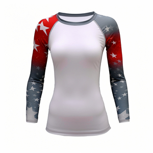 OEM 2024 Ropa de gimnasio al por mayor para mujeres Logotipo personalizado MMA Rash Guard con mangas de sublimación Long Rush Guard para nadar - Product Image 4