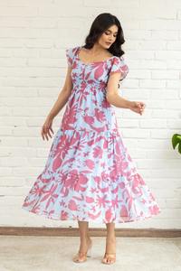 Vestido bohemio de algodón de nueva moda con estampado floral, estampado a mano, ropa de verano, vestido informal para damas de honor, suministro ODM - Product Image 5