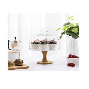 Présentoir à gâteau en bois à trois niveaux de la dernière qualité en bois d'acacia support à gâteau en bois de forme ronde à trois niveaux du fournisseur indien - Product Image 5