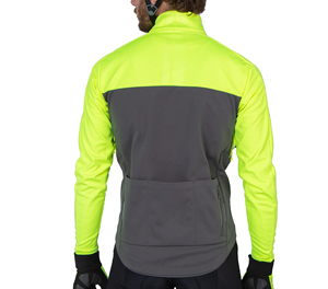 Maillot de cyclisme pour homme SPRINT SPORTS, manches longues, couleurs contrastées, 100% polyester, coupe ajustée pour adulte, coupe-vent, séchage rapide, respectueux de l'environnement - Product Image 3