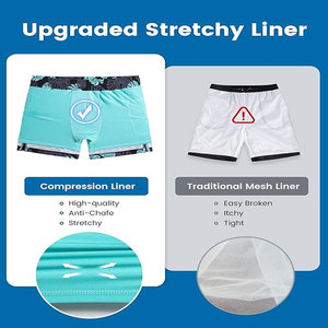 กางเกงชายหาดขาสั้นผู้ชายผ้าโพลีเอสเตอร์แห้งเร็ว100% - Product Image 3