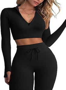 Ropa de entrenamiento para mujer, sin costuras de gimnasio y mallas de Conjunto de sujetador Yoga, servicio OEM Delgado, conjunto de Yoga con sublimación de patrón sólido - Product Image 6