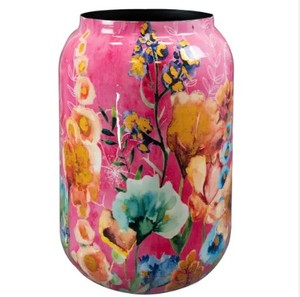 Elegant Design Sticker Enamel Printed Large Metal Glazed Finish Custom Logo Indian Handcrafted Garden Planter - Product Image 2