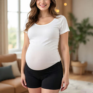 Pantalones cortos de compresión de maternidad para embarazadas, pantalones cortos de Yoga para correr, pantalones cortos transpirables para correr, pantalones cortos de maternidad para mujer - Product Image 4